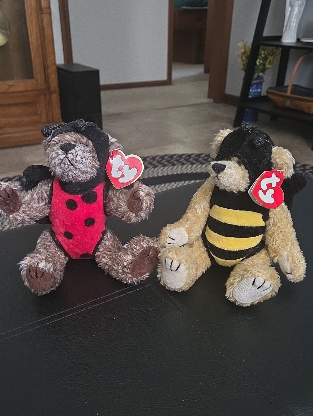 Ty Ladybug-Bugsby and Bumblebee-Beezee Bear Duo